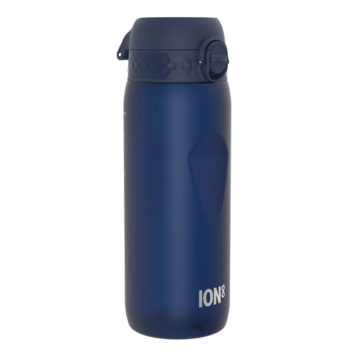 ION8 Recyclon navy 750ml water bottle with a sleek design and screw-top lid, perfect for staying hydrated on the go.