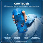 ION8 Recyclon leak-proof kids water bottle with cat design, 350ml (12oz), durable and eco-friendly for children.