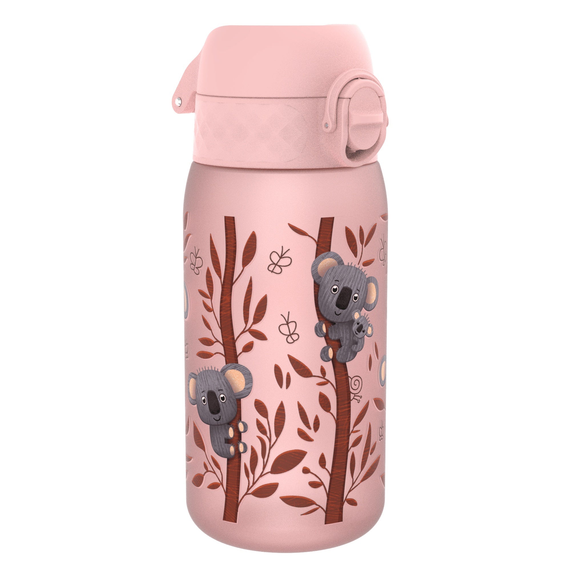 ION8 Leak Proof Kids Water Bottle with Koalas design, 350ml Recyclon water bottle showcasing a colorful, child-friendly water container.