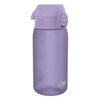 ION8 Recyclon water bottle in light purple, 350ml, leak-proof kids' water bottle with durable design and secure lid.