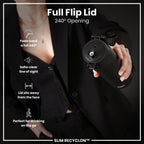 ION8 Recyclon black 500ml water bottle with straw, leak-proof design, durable reusable Recyclon water bottle.