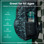 Ion8 Recyclon camouflage 500ml leak-proof slim water bottle, durable and eco-friendly, with a camouflage design.