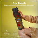 Ion8 Recyclon Bottle Gamer 500ml water bottle with leak-proof, slim design, featuring vibrant graphics for active hydration.