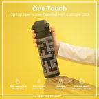 ION8 Recyclon Bottle Gamer 500ml, slim leak-proof water bottle with a durable design, ideal for active use and hydration.