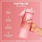 ION8 Recyclon Rose Quartz 500ml water bottle, slim leak-proof Recyclon bottle with pink hue, ideal for hydration on the go