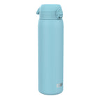 ION8 stainless steel water bottle in Alaskan Blue, 1L, leak-proof design with durable stainless steel construction.