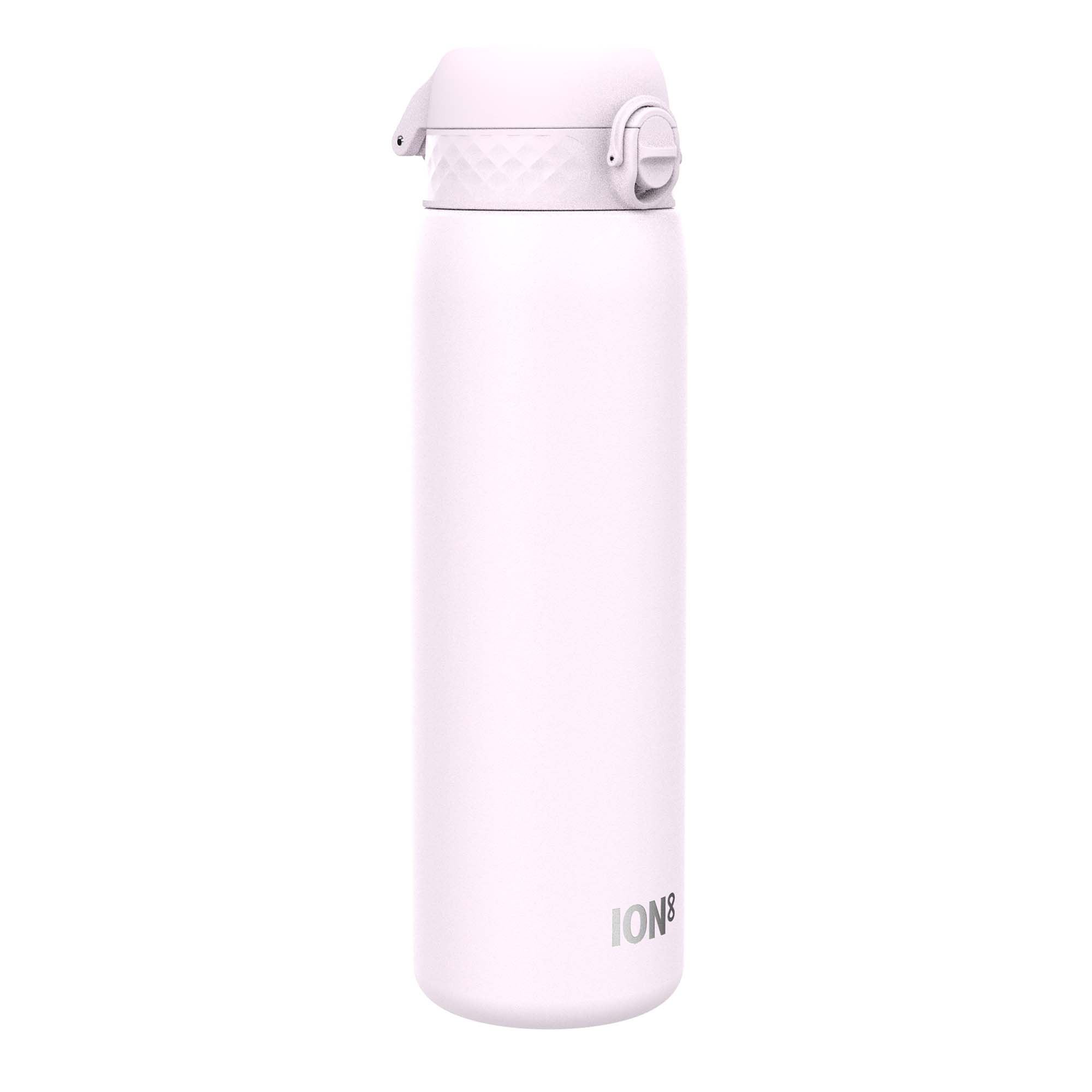 Ion8 leak-proof 1L stainless steel water bottle in lilac dusk color, durable and portable for everyday hydration.