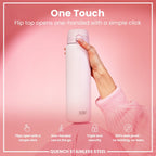 Ion8 stainless steel water bottle in Lilac Dusk, 1 liter capacity, leak-proof design, durable and stylish for daily hydration.