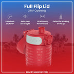 ION8 NFL Atlanta Falcons stainless steel water bottle, 600ml, leak-proof design with team logo, durable and eco-friendly.