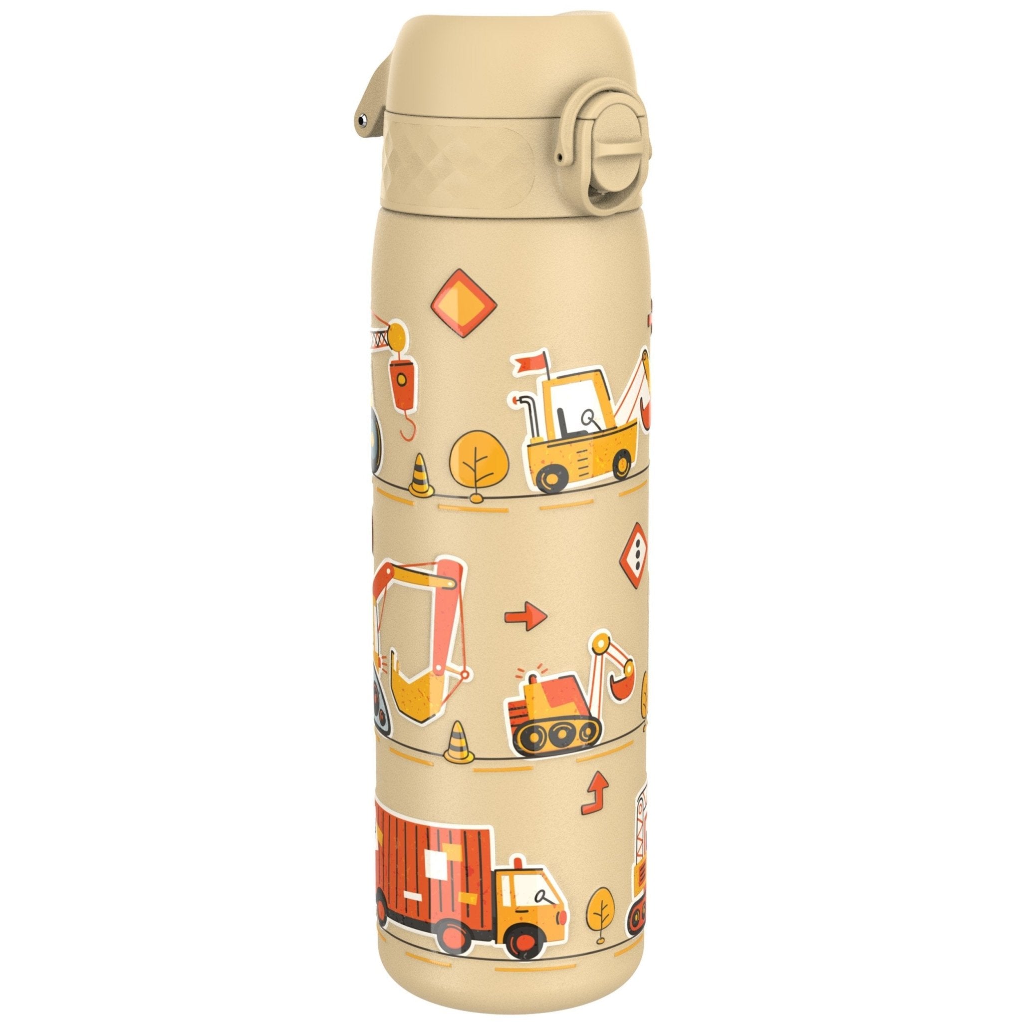 Ion8 leak-proof stainless steel water bottle, 600ml (20oz), slim design, Diggers brand, with a secure lid and sleek finish.