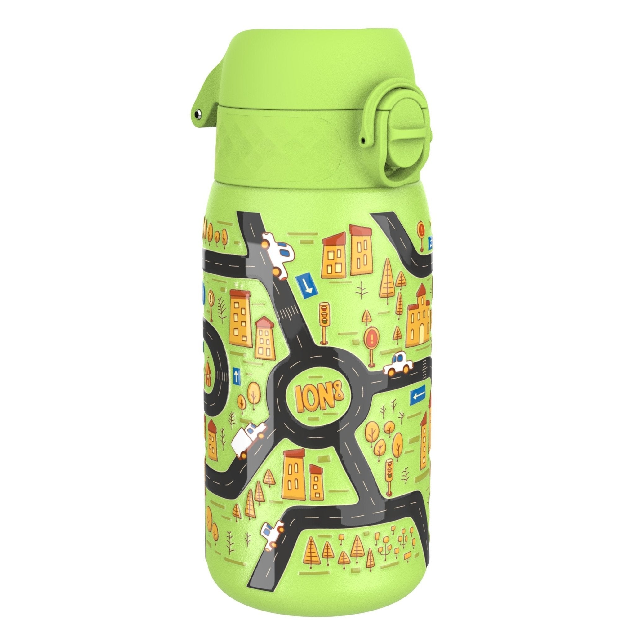 ION8 stainless steel leak-proof water bottle for cars, 400ml (13oz), durable and portable hydration container