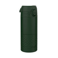 Dark green ION8 insulated steel travel mug with 360ml capacity, featuring a spill-proof lid and sleek design.