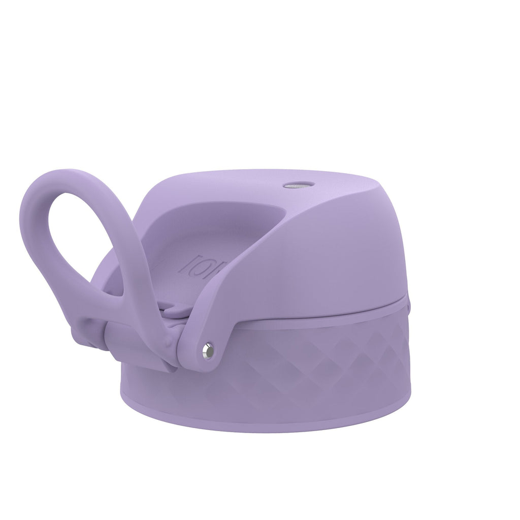 Light purple leak-proof water bottle replacement lid for small and medium ION8 bottles, part of Xtras & Add-Ons collection.