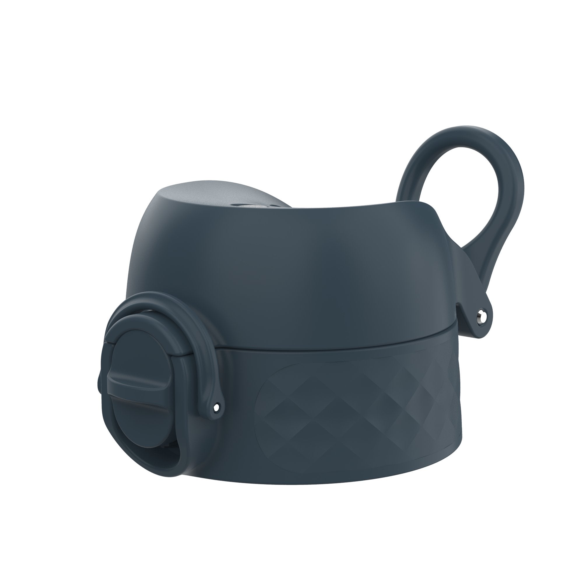 ION8 leak-proof water bottle replacement lid in navy, small/medium size, designed as an accessory for secure hydration.