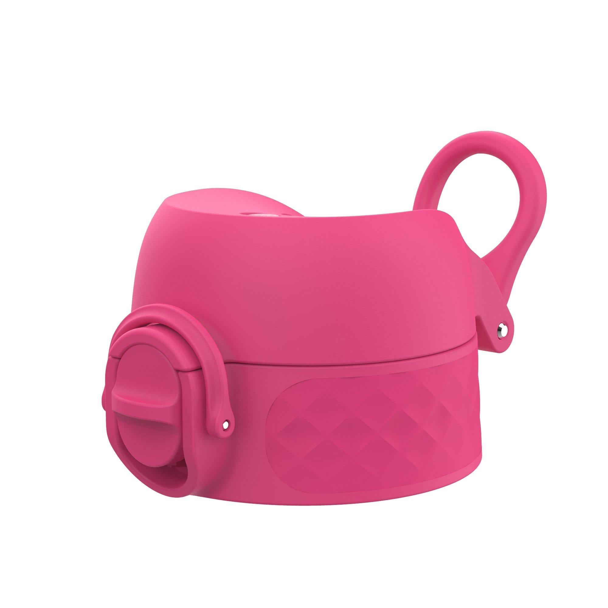 Pink leak-proof water bottle replacement lid by ION8, small/medium size, designed for secure, spill-free hydration.