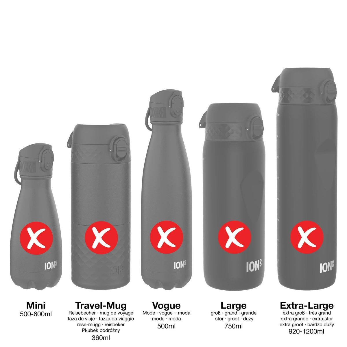 Ion8 leak-proof water bottle replacement lid in rose quartz, small/medium size, part of Xtras & Add-Ons collection.