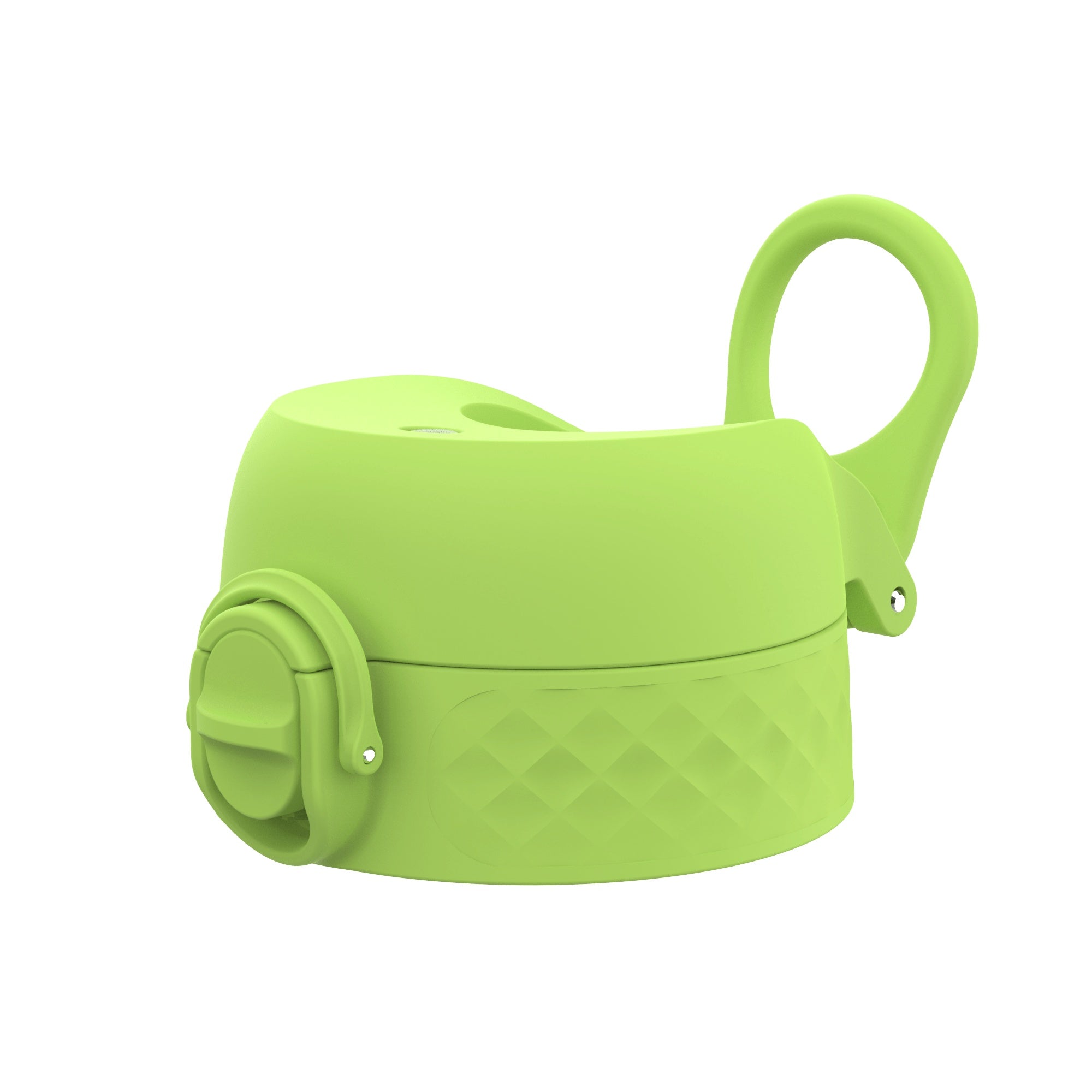 Green leak-proof water bottle replacement lid for large ION8 water bottles, designed for secure, spill-free hydration.