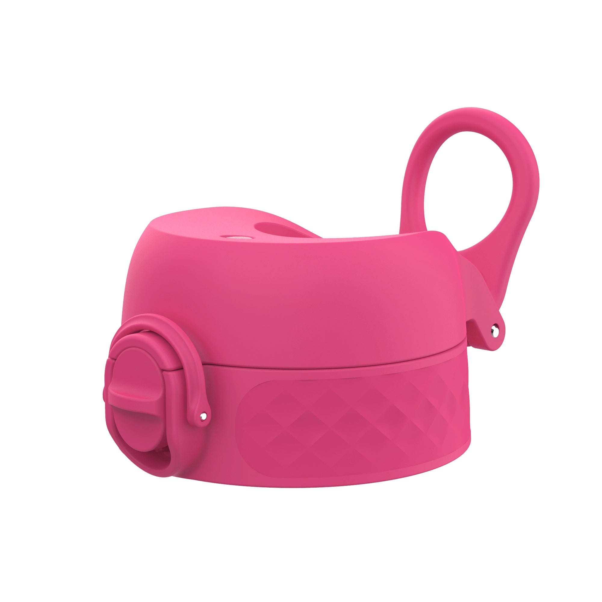 Pink leak-proof water bottle replacement lid for large ION8 bottles, designed for secure and easy hydration.