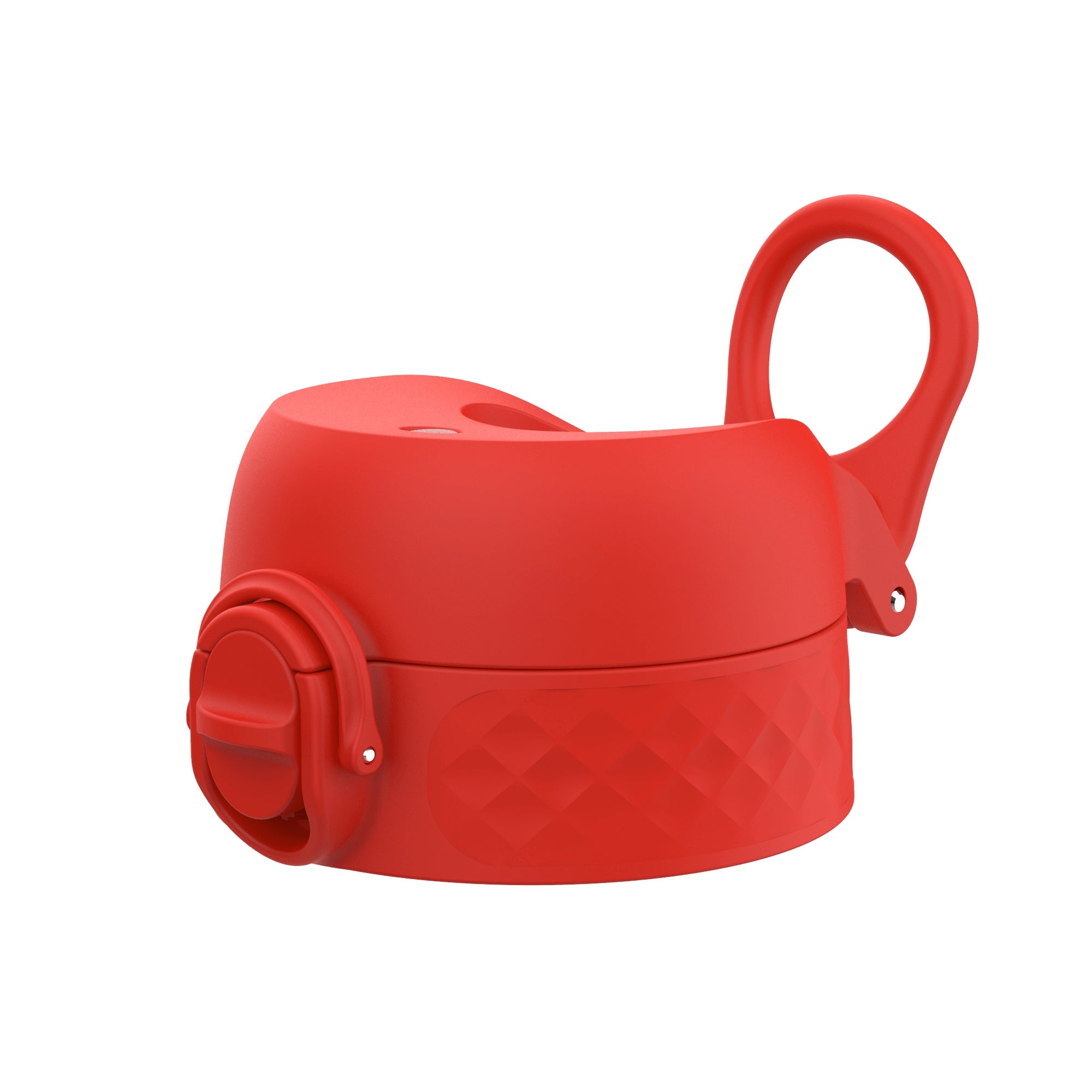 Red leak-proof water bottle replacement lid for large ION8 water bottles, designed for secure, spill-free hydration.
