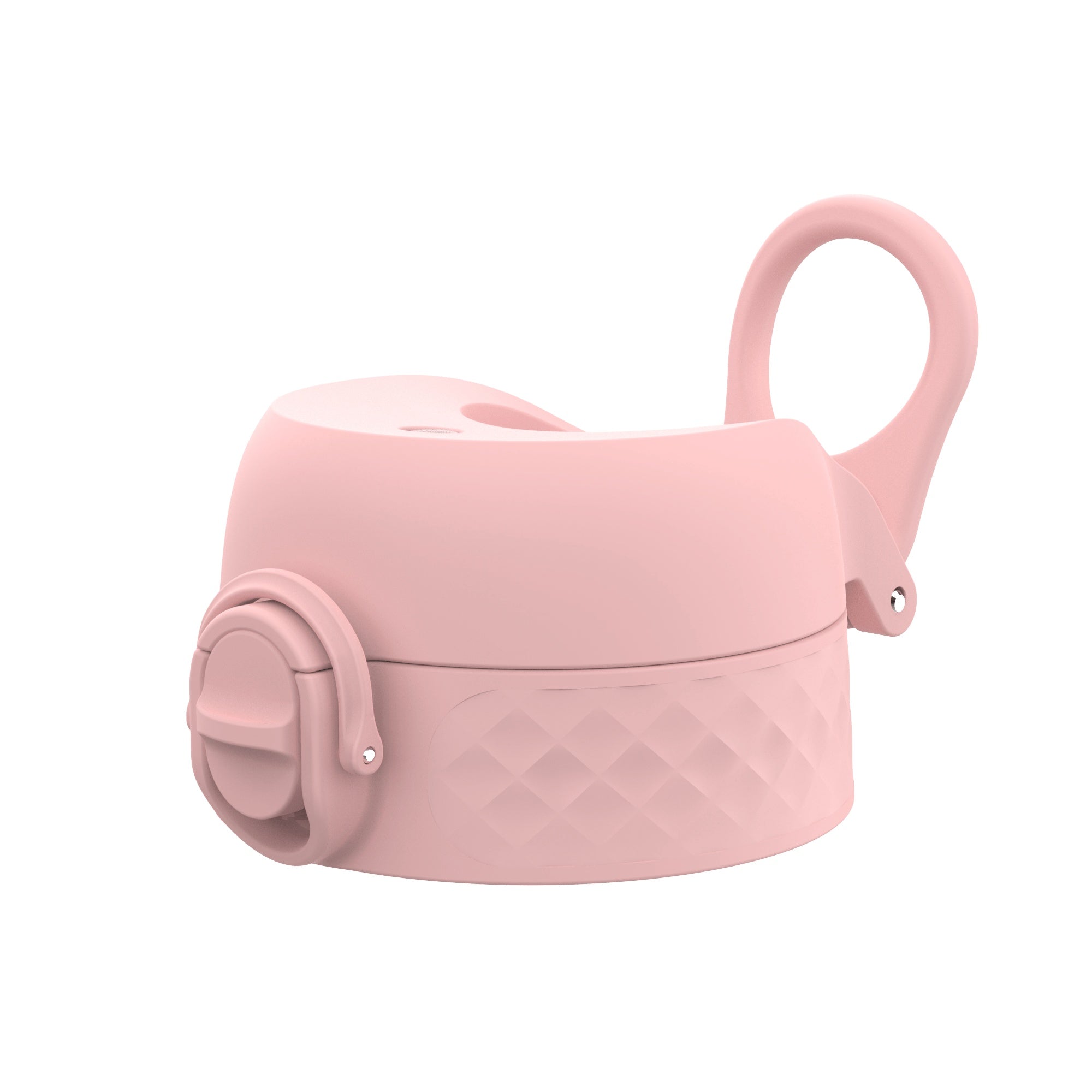 Large leak-proof water bottle replacement lid in rose quartz for ION8 water bottles, ideal for secure hydration on the go.