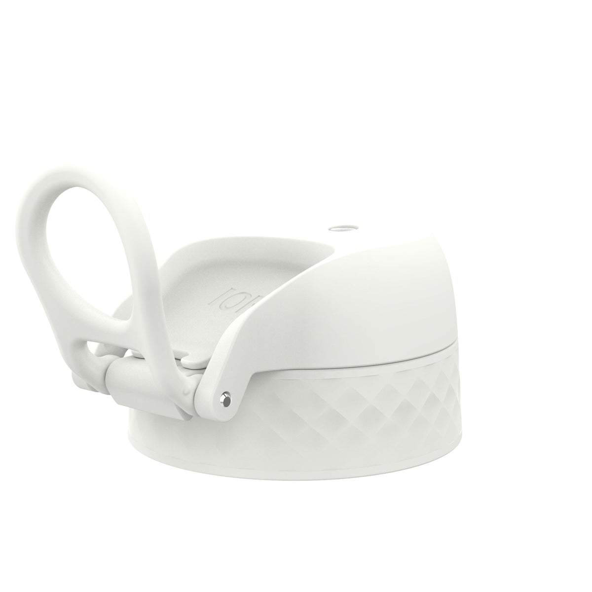White large leak-proof water bottle replacement lid for ION8 water bottles, designed for secure, spill-free hydration.