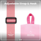 Pink lightweight sling bottle bag from ION8, designed for convenient carrying of bottles with a compact, stylish look.