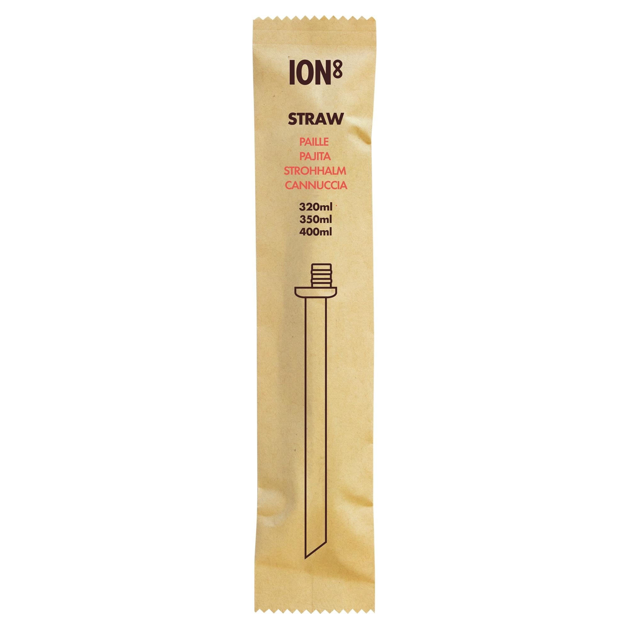 Small straw for 300ml-400ml ION8 bottles, add-on accessory, compact and easy to use for ION8 water bottles.