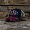 Uggly and Co Diamond Trucker Hat featuring Jeremy McWilliams #99 Moto America logo on front, adjustable mesh back.