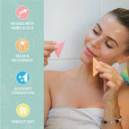 SMUG energising shower steamer set with two aromatic steamers designed to invigorate during shower use.