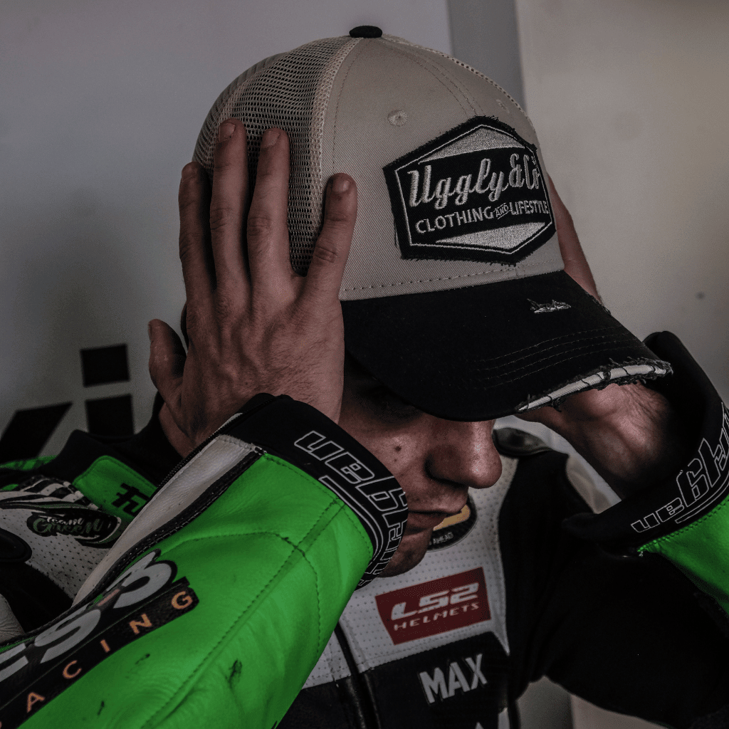 Diamond Trucker Hat by Uggly and Co featuring Max Cook's logo, classic mesh trucker cap design with a diamond pattern.