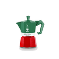 Bialetti Moka Express Italia Exclusive 3-cup coffee maker with stainless steel handle and classic design.