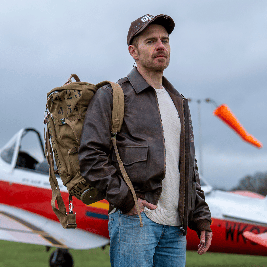 Beige 'Aviation' Duffle Bag