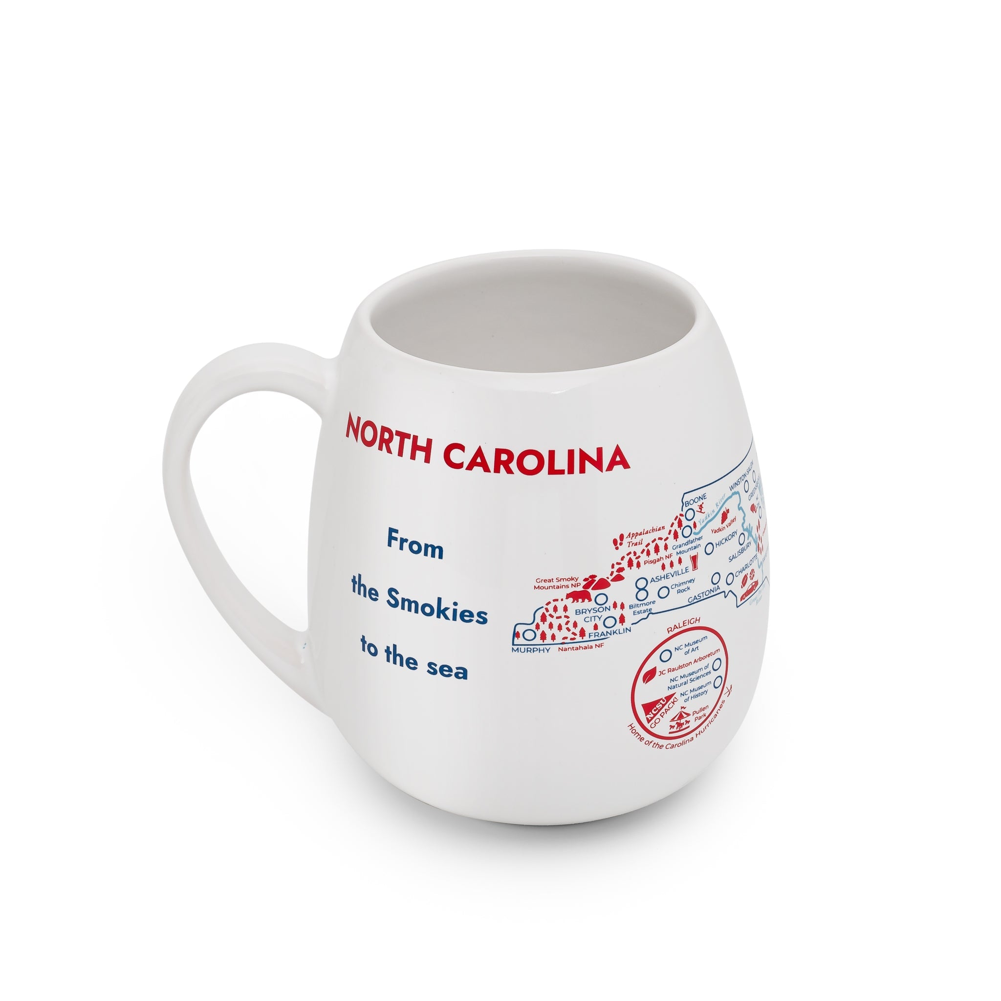 Mug de voyage à colorier carte de la Caroline du Nord