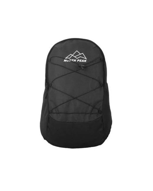 Black North Peak Ascend Backpack with multiple compartments and padded shoulder straps for comfortable carry