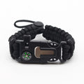 HikeWare parachute cord survival bracelet with adjustable strap and multiple knots, designed for outdoor survival and adventure.
