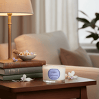 Parks Candles Camomile and Violet travel candle in a 70g container, showcasing a soothing floral scent and elegant design.