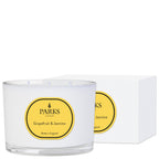 Parks Candles grapefruit and jasmine scented candle in a 350g glass jar, with fresh citrus and floral design.