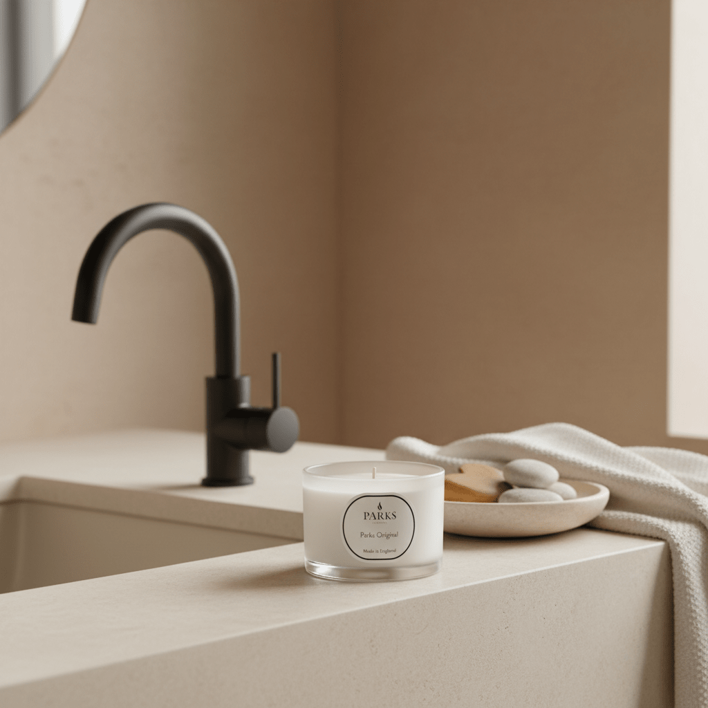 Parks Candles Parks Original Candle 70g in a glass jar with a natural wax finish and simple label design.