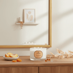 Parks Candles Peach & Amryis Travel Candle 70g with a warm, inviting scent in a compact glass container.