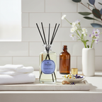 Parks Candles Camomile Violet & Orris Reed Diffuser 220ml with elegant glass bottle and reed sticks for home fragrance.