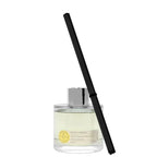 Lemon Verbena reed diffuser by Parks Candles in a 100ml glass bottle with natural reed sticks for home fragrance.