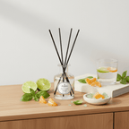 Parks Candles NO10 Lime, Basil and Mandarin reed diffuser 100ml with fresh citrus and herbal scent in a glass bottle