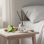 Parks Candles Nordic Spa Reed Diffuser 100ml with elegant glass bottle and natural reed sticks for soothing home fragrance.