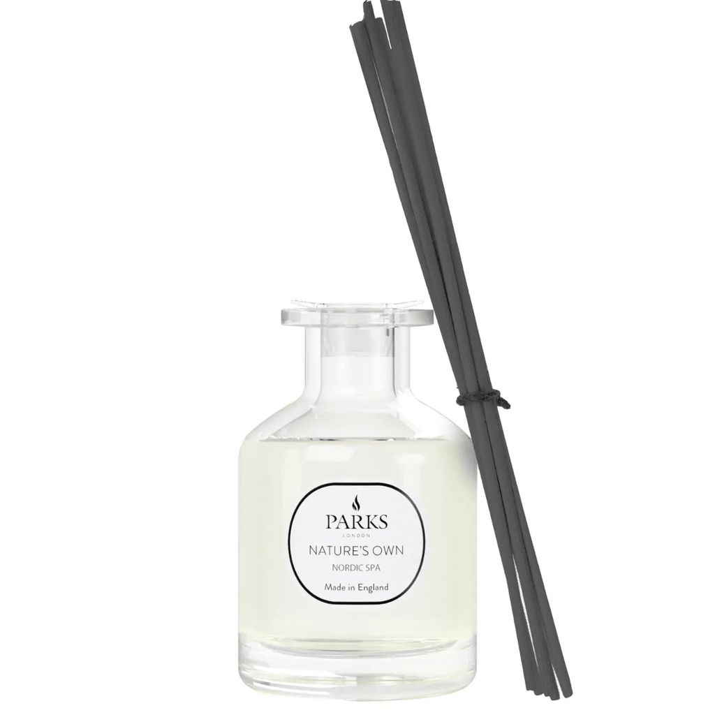 Parks Candles Nordic Spa reed diffuser 100ml with elegant glass bottle and natural reeds for soothing home fragrance