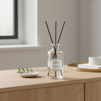 Parks Candles Revitalising Reed Diffuser 220ml with natural reed sticks and a sleek glass bottle for home fragrance.