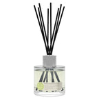 White Hyacinth and Lily reed diffuser by Parks Candles in a 100ml glass bottle with reed sticks for home fragrance.