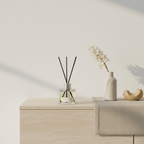 White Hyacinth and Lily reed diffuser by Parks Candles, 100ml, with elegant glass bottle and reed sticks for fragrant home scent.