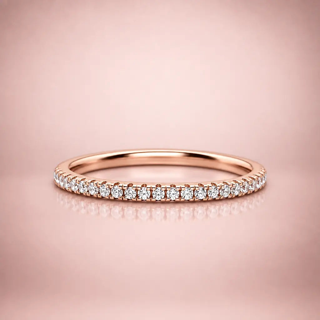 Thin Full Eternity Ring (1.2 mm) in Rose Gold