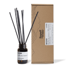 Russell + White Mystice 100ml Reed Diffuser with elegant glass bottle and reed sticks for home fragrance.