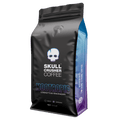 Skull Crusher Nootropic Coffee bag featuring bold skull graphic, promotes cognitive boost with premium nootropic coffee blend.